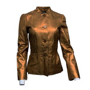 VINTAGE -  TTE Leather Jacket - Copper